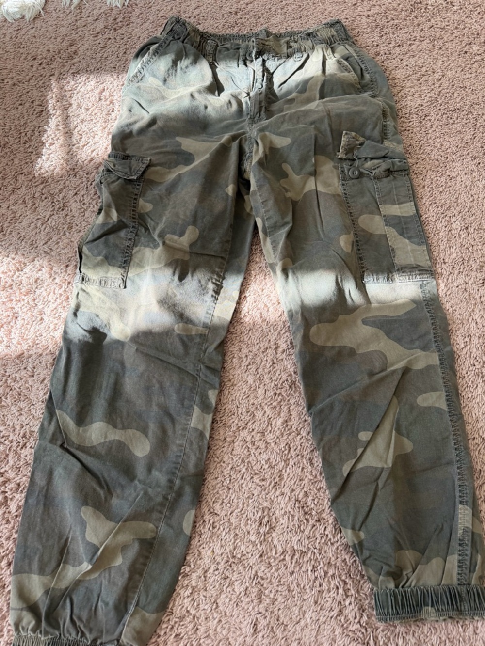 American Eagle Outfitters Olive Green Camo Cargo Pants